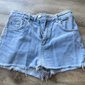 Light Blue Denim Women Shorts